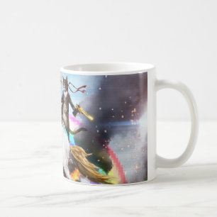 Funny Unicorn and Cat Cotton Coffee Mug
