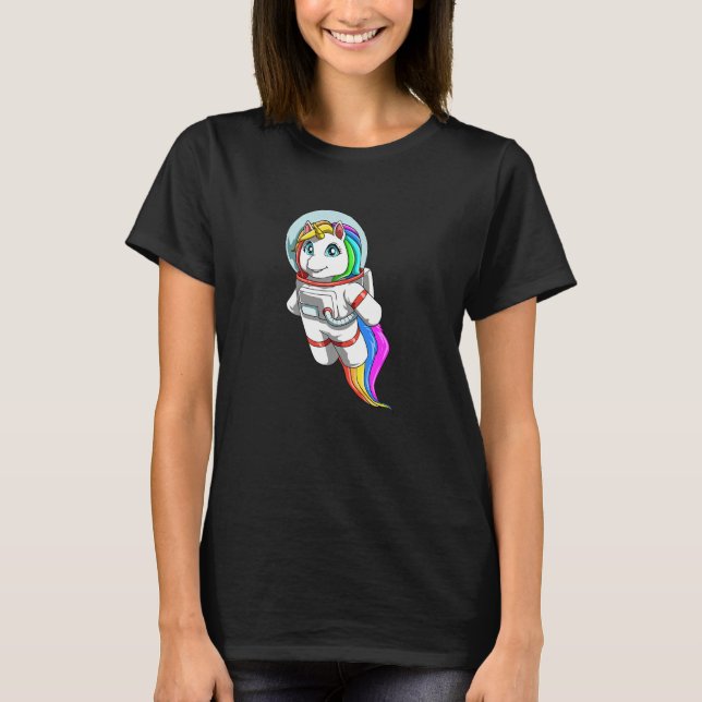 Funny unicorn as astronaut Premium T-Shirt (Front)