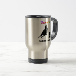 Funny Unicorn Barrel Racer Travel Mug
