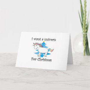 Funny unicorn christmas gift holiday card