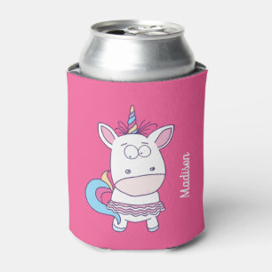 Funny Unicorn custom name can cooler