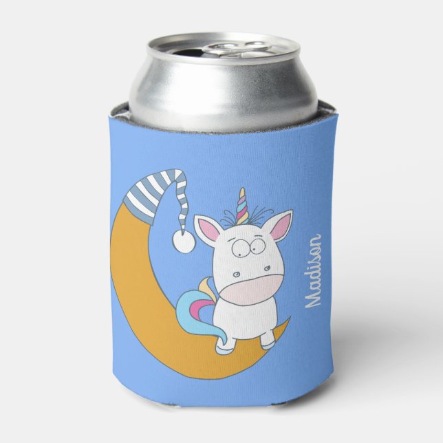 Funny Unicorn custom name can cooler (Can Front)