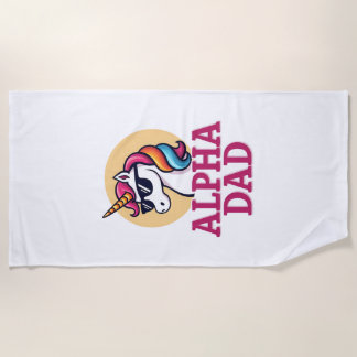 Funny Unicorn Dad Laufey Men Father's Day Christma Beach Towel