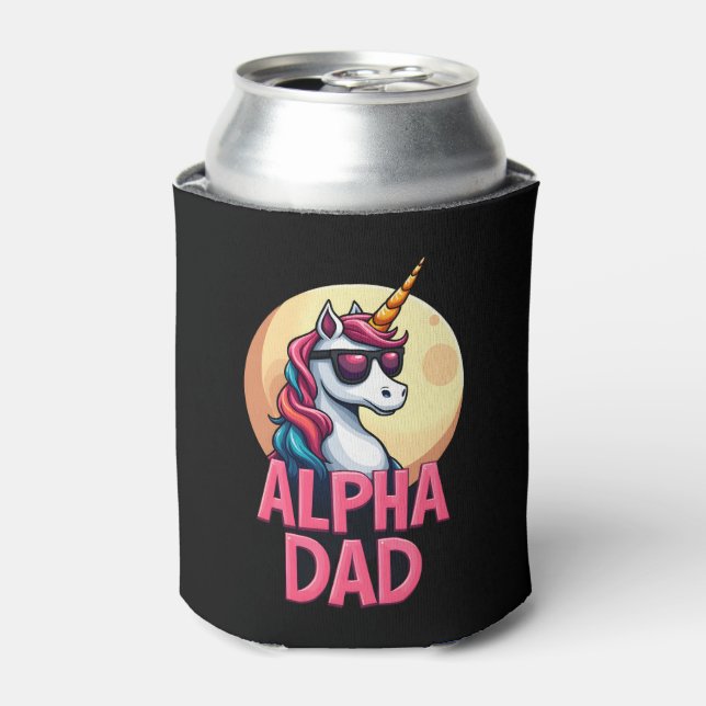 Funny Unicorn Dad Laufey Men Father's Day Christma Can Cooler (Can Front)