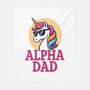 Funny Unicorn Dad Laufey Men Father's Day Christma Fleece Blanket