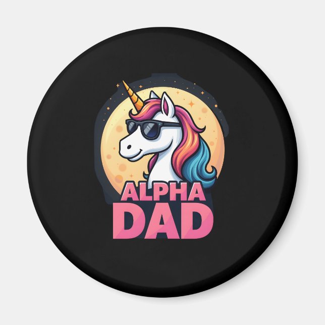 Funny Unicorn Dad Laufey Men Father's Day Christma Magnet (Front)