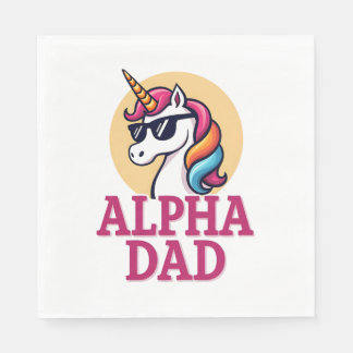Funny Unicorn Dad Laufey Men Father's Day Christma Napkin