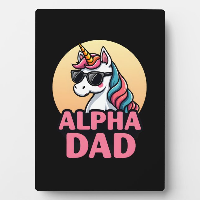 Funny Unicorn Dad Laufey Men Father's Day Christma Plaque (Front)
