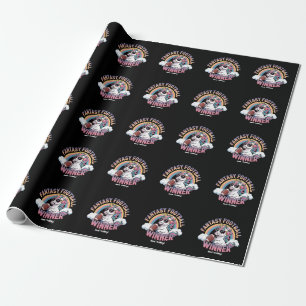 Funny Unicorn Fantasy Football Winner 2025 Style Wrapping Paper