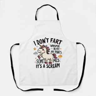 Funny Unicorn Fart Quote Vintage Rainbow Unicorn T Apron