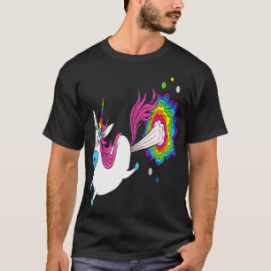 Funny Unicorn Farting Rainbow T-Shirt