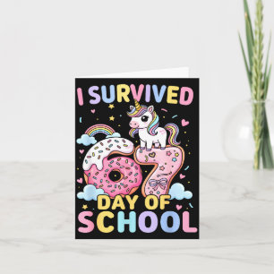 Funny Unicorn I Survived 67 Days Of School Meme Fo Card