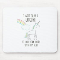 Funny Unicorn Illustration with Saying