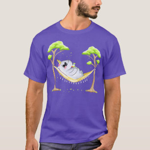 Funny Unicorn in Hammock With Sunglasses Gift Idea T-Shirt