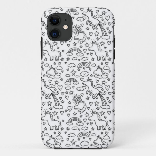 Funny Unicorn iPhone Case (Back)