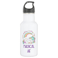 Funny Unicorn Magical AF with Girly Decorations