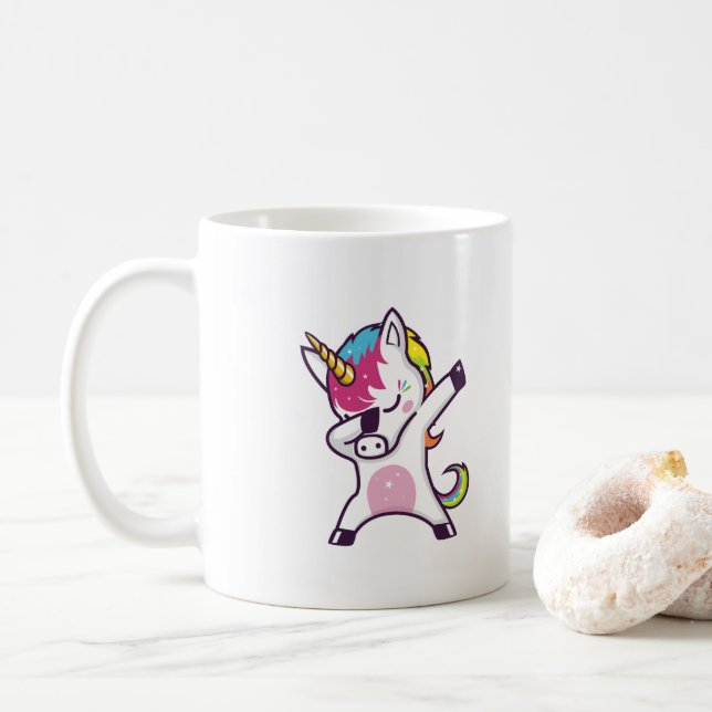 Funny Unicorn Mug - Cute Kids Mug - Child Gift (With Donut)