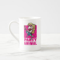 Funny Unicorn Party Animal Glam Rocker Cartoon