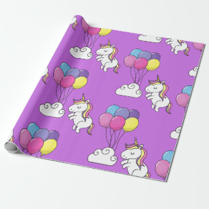 Funny Unicorn Pattern Magic Horse Wrapping Paper