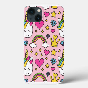 Funny Unicorn Pattern Pink Magic Horse Cute       iPhone 13 Case