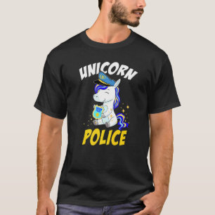 Funny Unicorn Police Officer Policorn Women Girls  T-Shirt