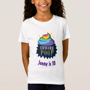 Funny Unicorn Poop Emoji Rainbow Cute Birthday T-Shirt