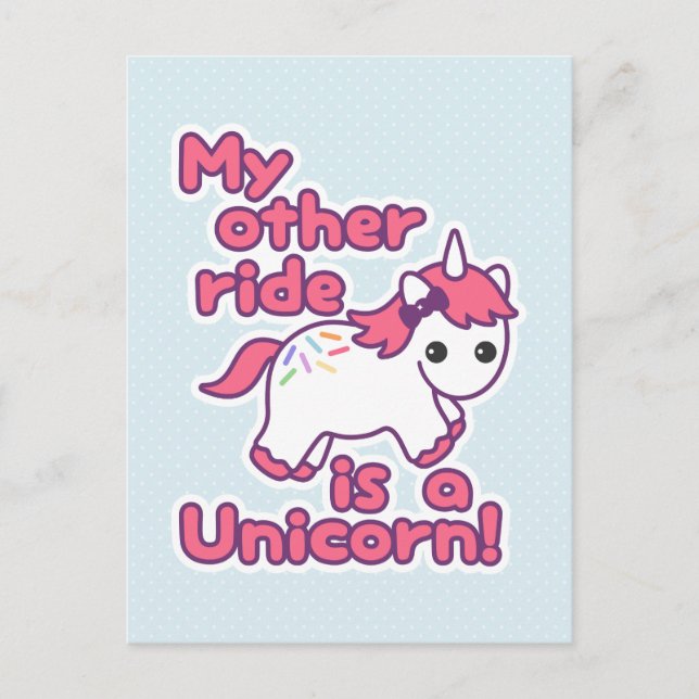 Funny Unicorn Postcard (Front)