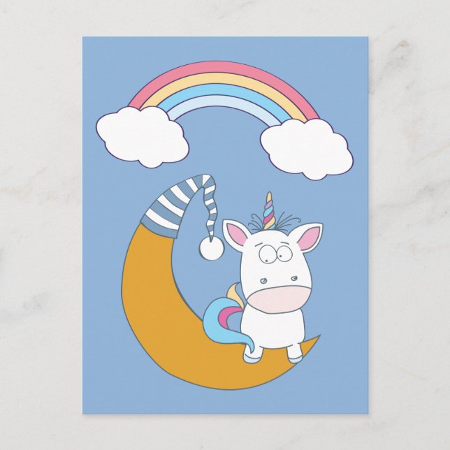 Funny Unicorn postcard (Front)