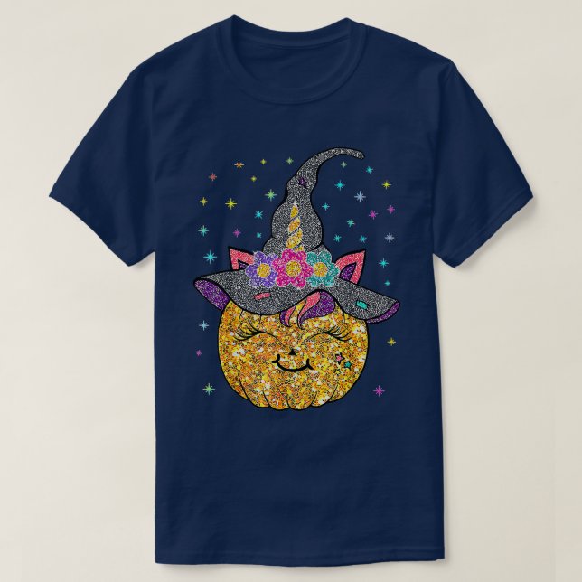 Funny Unicorn Pumpkin Halloween 2022 Cute Thanksgi T-Shirt (Design Front)