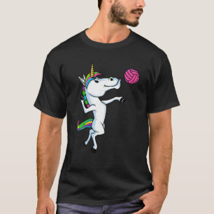 Funny Unicorn Sports Volleyball Magical Ball Playe T-Shirt