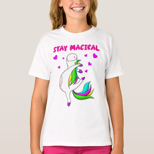 FUNNY UNICORN Stay Magical T-Shirt (Front)