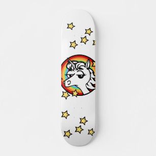 FUNNY UNICORN WITH RAINBOW GRAPHIC SKATEBOARD