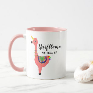Funny Unifllama   Unicorn Flamingo llama Coffee Mug