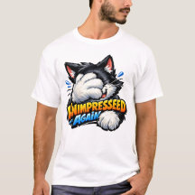 Funny Unimpressed Cat Basic T-Shirt - Grumpy