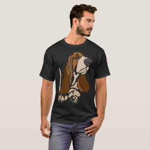 Funny Unique Basset Hound Dog Art T-Shirt