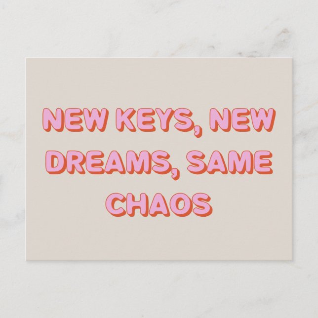 Funny Unique Quote We Moved New Address Cute Postcard (Front)