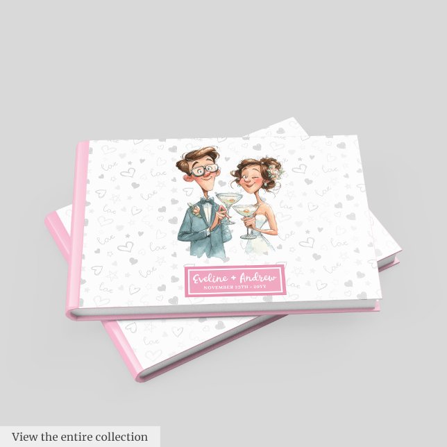 Funny Unique Wedding Guest Book Quirky Watercolor (Funny Unique Wedding Guest Book Quirky Watercolor)