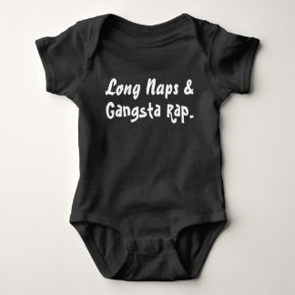 Funny Unisex Baby Long Naps & Gangsta Rap. Baby Bodysuit