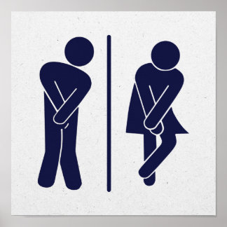 Funny Unisex Bathroom Sign