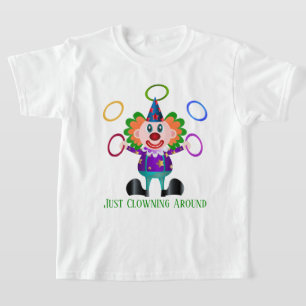 funny unisex kids clown add text T-Shirt