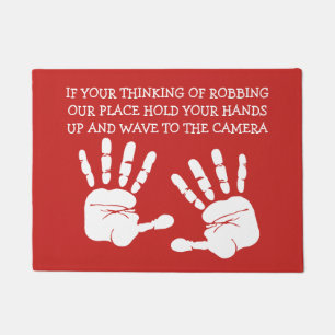 Funny Unwelcome Security Joke Floor Mats