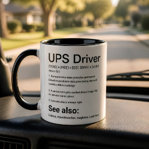 Funny UPS Driver Definition Mug Mail Carrier Humou