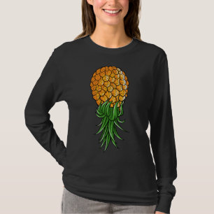 Funny Upside Down Pineapple Gift For Men Women Coo T-Shirt