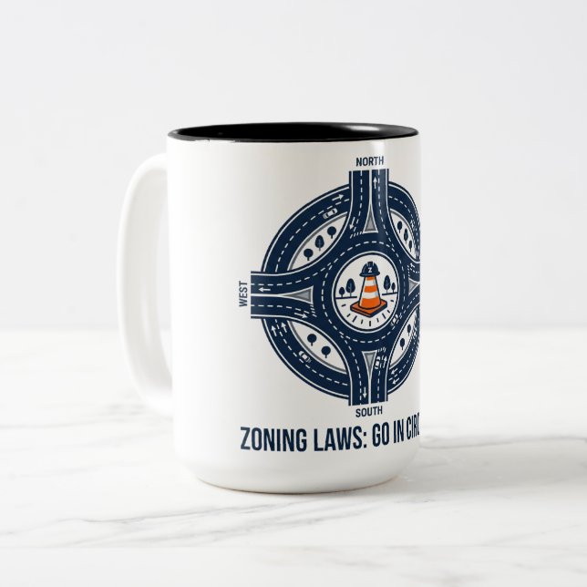 Funny Urban Planner Roundabout Mug (Front Left)