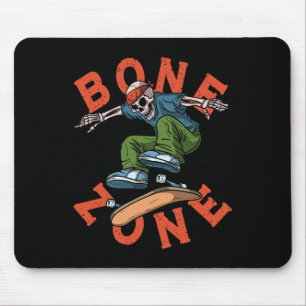 Funny Urn Skeleton Bone Zone Skateboarder Grunge T Mouse Mat