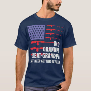 Funny Us Flag For Dad For Fathers Day From Son Fis T-Shirt