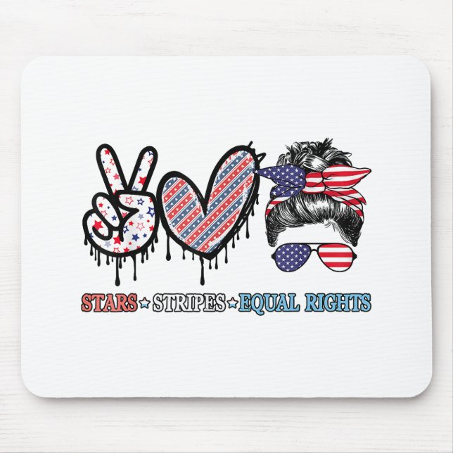 Funny US Flag Patriotic Mouse Mat (Front)