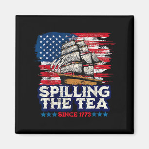 Funny Us History Teacher Boston Slling The Tea Sin Magnet