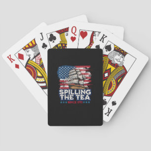 Funny US History Teacher Spilling The Tea Since 17 Playing Cards