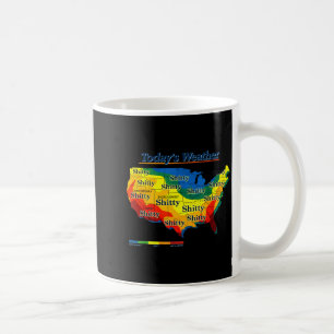 Funny us weather map parody todays forecast humour coffee mug